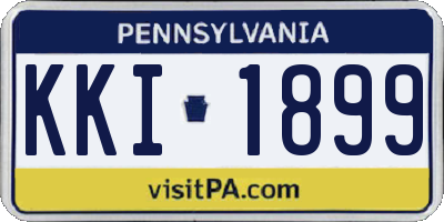 PA license plate KKI1899