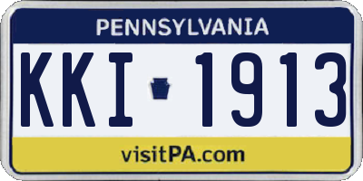 PA license plate KKI1913