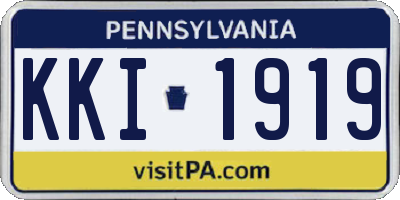 PA license plate KKI1919