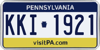 PA license plate KKI1921