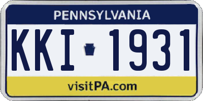 PA license plate KKI1931