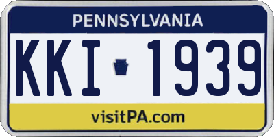 PA license plate KKI1939