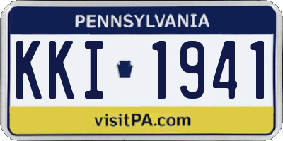 PA license plate KKI1941