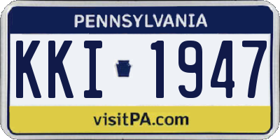 PA license plate KKI1947