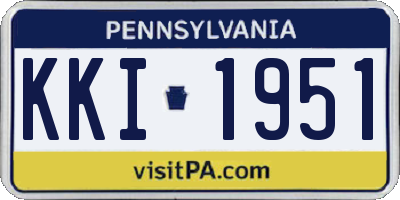 PA license plate KKI1951