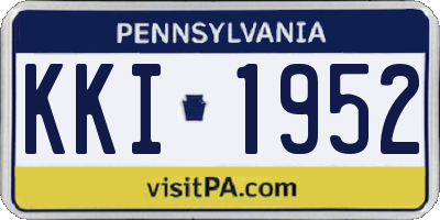 PA license plate KKI1952