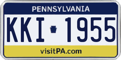 PA license plate KKI1955