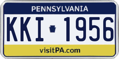 PA license plate KKI1956