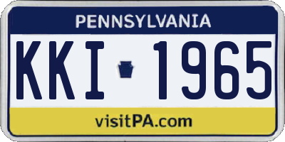 PA license plate KKI1965