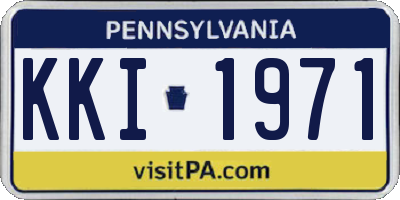 PA license plate KKI1971