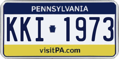 PA license plate KKI1973