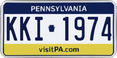 PA license plate KKI1974