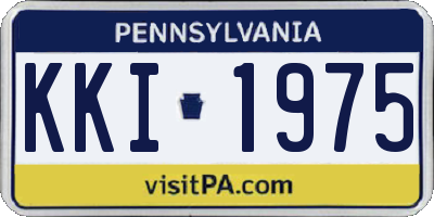 PA license plate KKI1975
