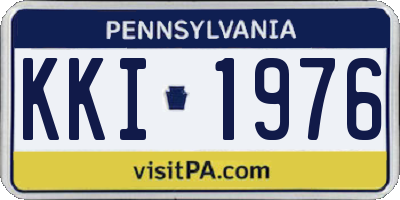 PA license plate KKI1976