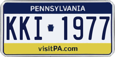 PA license plate KKI1977