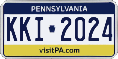 PA license plate KKI2024