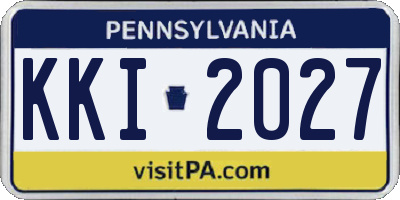 PA license plate KKI2027