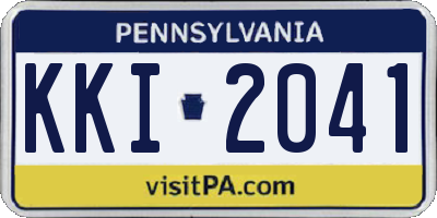 PA license plate KKI2041