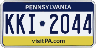 PA license plate KKI2044