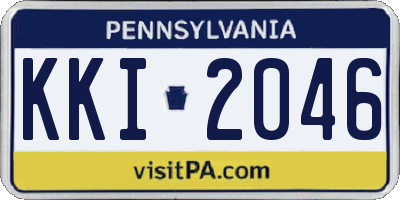 PA license plate KKI2046
