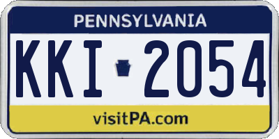 PA license plate KKI2054