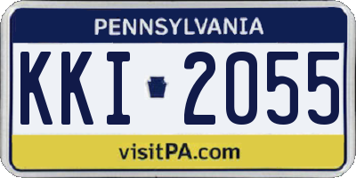 PA license plate KKI2055