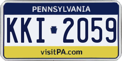 PA license plate KKI2059