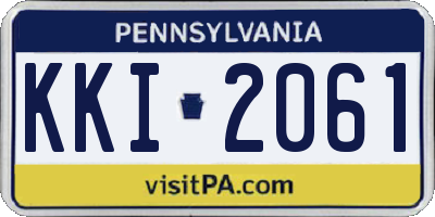 PA license plate KKI2061
