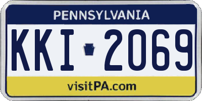 PA license plate KKI2069