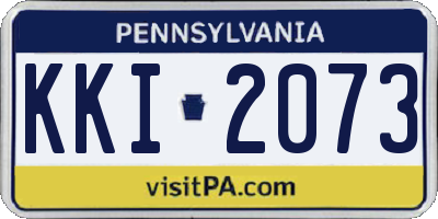 PA license plate KKI2073