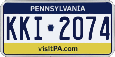 PA license plate KKI2074
