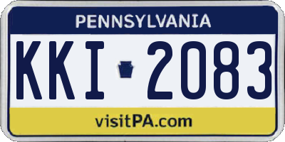 PA license plate KKI2083