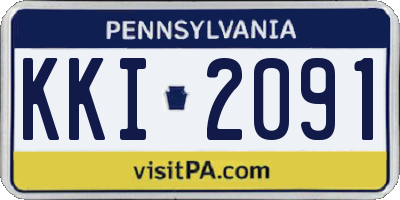 PA license plate KKI2091