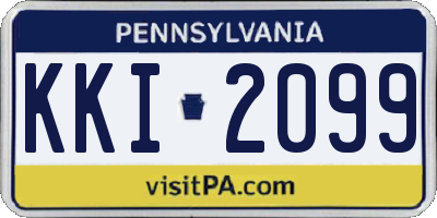PA license plate KKI2099