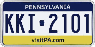 PA license plate KKI2101