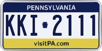 PA license plate KKI2111