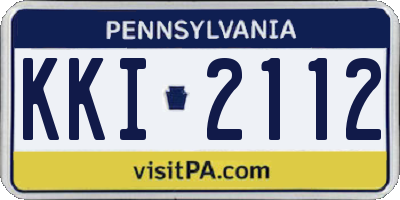 PA license plate KKI2112