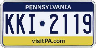 PA license plate KKI2119