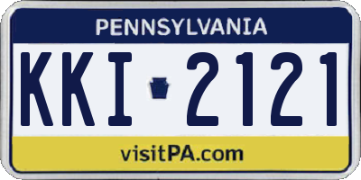 PA license plate KKI2121