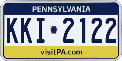 PA license plate KKI2122
