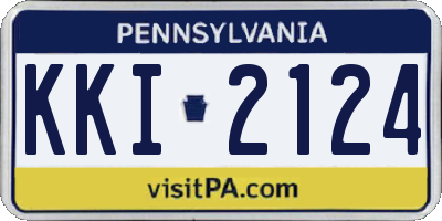 PA license plate KKI2124