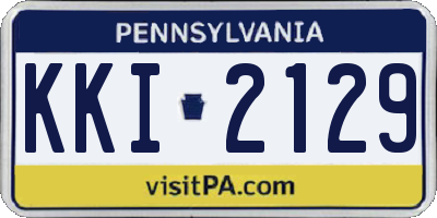 PA license plate KKI2129