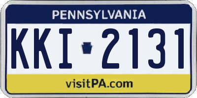 PA license plate KKI2131