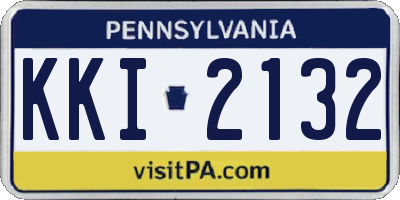 PA license plate KKI2132