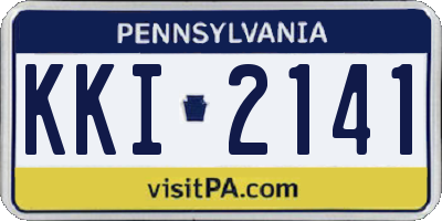PA license plate KKI2141