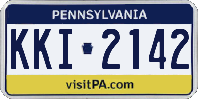 PA license plate KKI2142