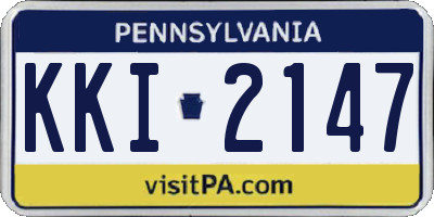 PA license plate KKI2147