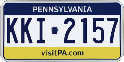 PA license plate KKI2157