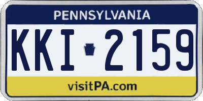 PA license plate KKI2159