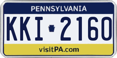 PA license plate KKI2160